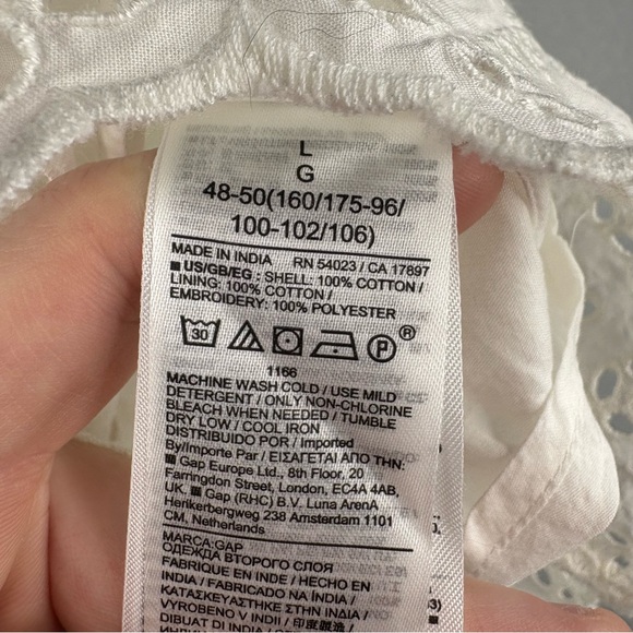 GAP Organic Cotton Ruffle Eyelet Mini Skirt - Picture 6 of 8